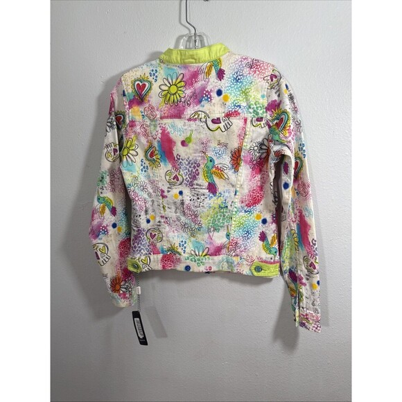 Ay Guey Jacket Youth XS Floral Print‎ Denim - Picture 4 of 9